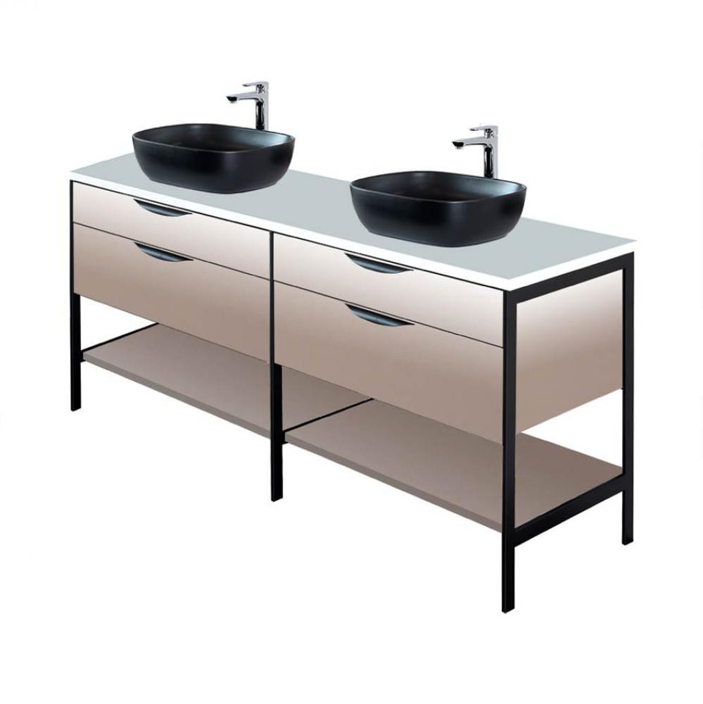 Metal frame  for free standing  under-counter vanity NAV-VS-60. Sold together with the cabinet.  W