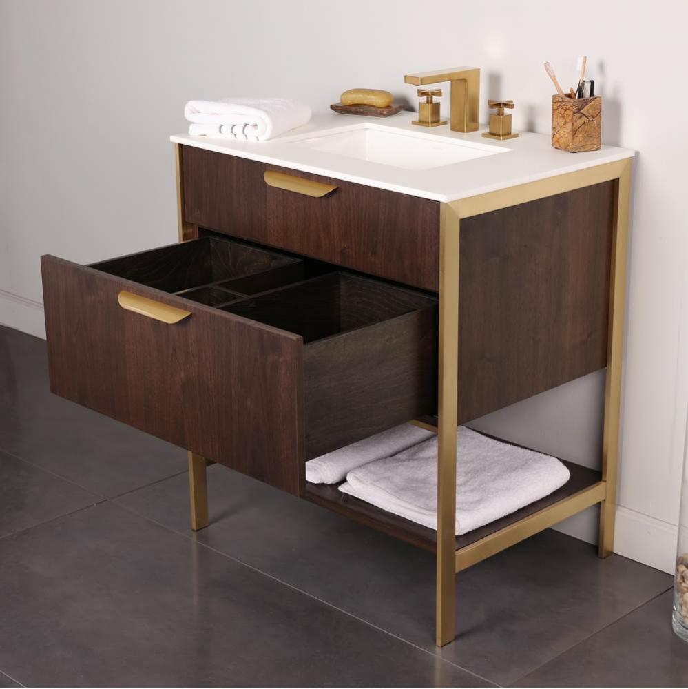 Metal frame  for free standing  under-counter vanity NAV-UN-30. Sold together with the cabinet.  W