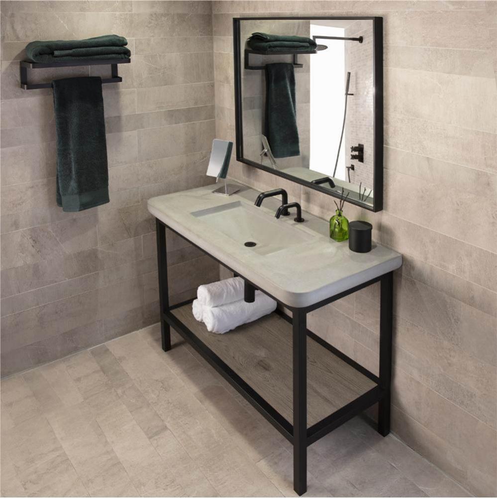 Vanity top sink made of concrete no overflow, used with NTR-FF-66 or NTR-ADA-66 console stand.