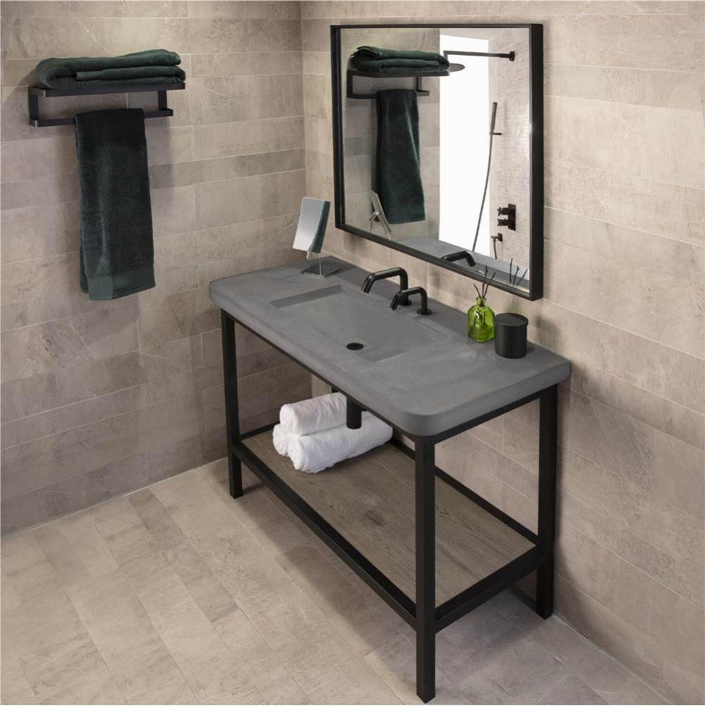 Vanity top sink made of concrete no overflow, used with NTR-FF-66 or NTR-ADA-66 console stand.