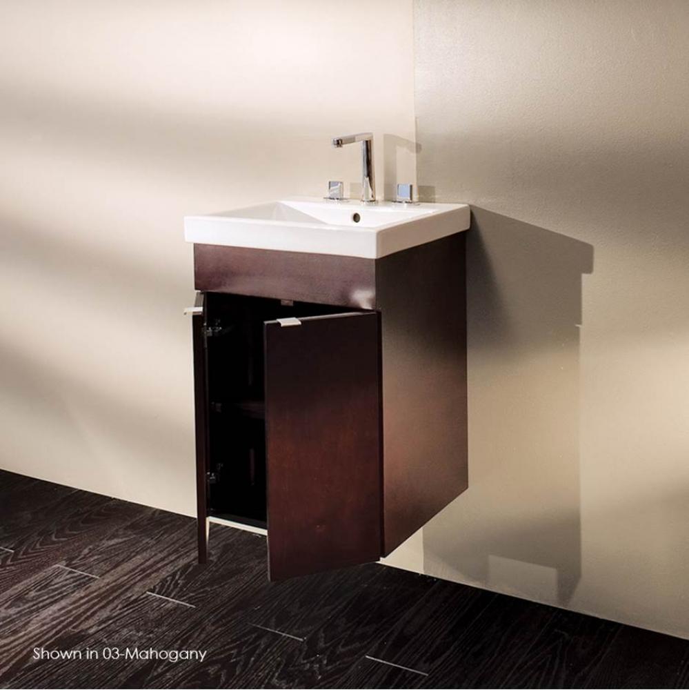 wall-mounted porcelain  Bathroom Sink with overflow and with 01 - one faucet hole, 02 - two faucet