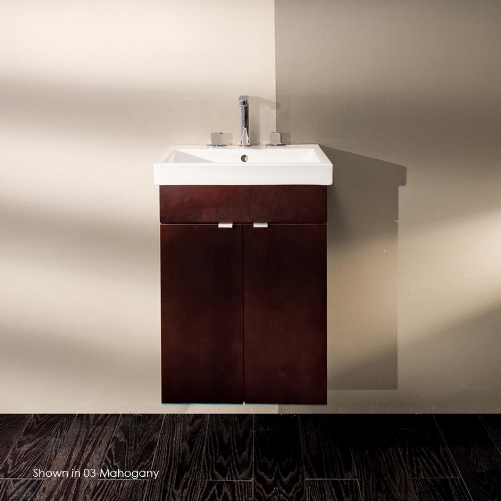 wall-mounted porcelain  Bathroom Sink with overflow and with 01 - one faucet hole, 02 - two faucet