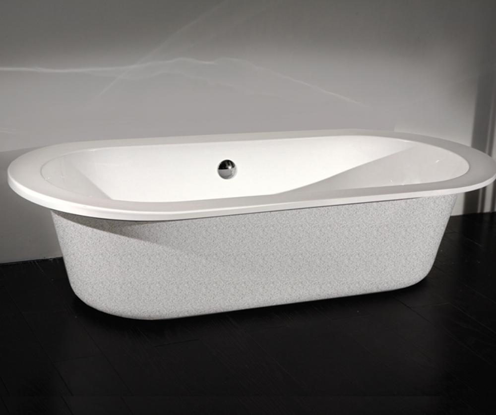 Under-counter or self-rimming soaking bathtub made of lucite acrylic