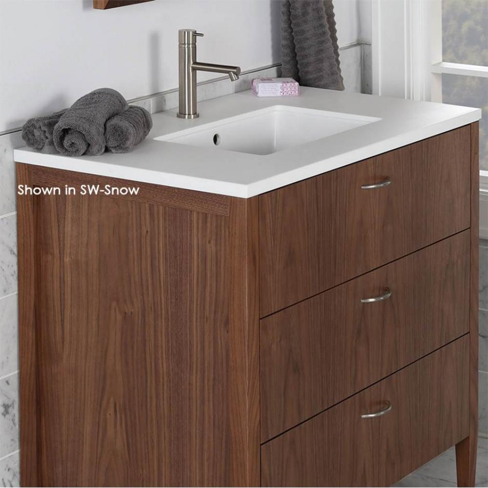 Counter top for vanity LRS-F-36A and LRS-F-36B with a cut-out for Bathroom Sink 5062UN. W: 36&apos