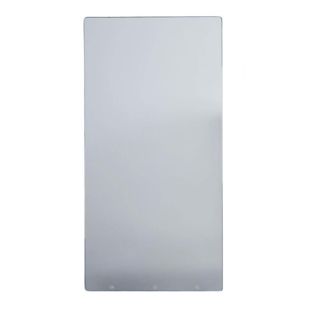 Wall-mount frameless mirror, available with 7 1/2'' or 10'' in depth. Made to