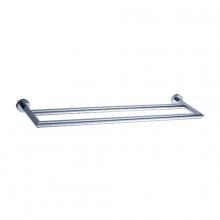 Lacava 0206-CR - Wall-mount double towel bar made of chrome plated brass . W: 24 5/8'', D: 6 1/4'&ap