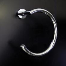Lacava 0211-CR - Wall-mount towel ring made of chrome plated brass.  W: 7 1/4'', D: 3 1/4''