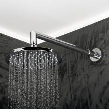 Lacava 0416-CR - Wall-mount tilting round rain shower head, 75 rubber nozzles. Arm and flange sold separately.