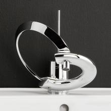 Lacava 0510-CR - Deck-mount single-hole faucet with joystick lever handle and click-clack drain, ADA compliant.