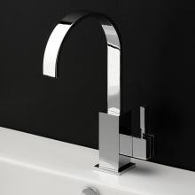 Lacava 1411.1-CR - Deck-mount single-hole faucet with an arch spout featuring natural water flow, one lever handle an