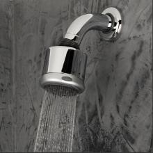 Lacava 1568-CR - Wall-mount tilting round shower head with arm and flange, three jets.