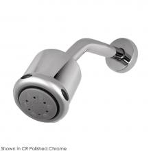 Lacava 1569-BG - Wall-mount tilting round shower head, three jets. Arm and flange sold separately