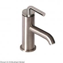 Lacava 1586.3-CR - Deck-mount single-hole faucet with a pop-up and curved lever handle. Water flow rate: 1.2 gpm pres