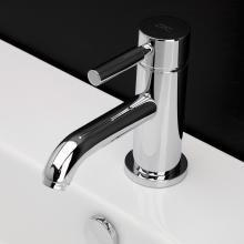 Lacava 1586-CR - Deck-mount single-hole faucet with a pop-up and lever handle. Water flow rate: 1 gpm pressure comp