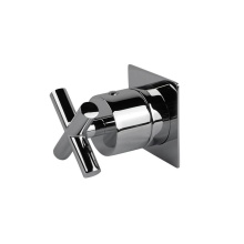 Lacava 15D3S.X.S-A-PS - Trim Only - Sharing, 3-way Diverter Valve GPM 10 (43.5 PSI) with Rectangular Back Plate and Cross
