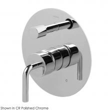 Lacava 15PB2.C.R-A-CR - TRIM ONLY - Balanced Mixer with 2-way diverter with curved lever handle and round backplate  - Flo