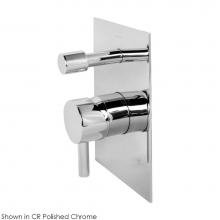 Lacava 15PB2.L.S-A-CR - TRIM ONLY - Built-in pressure balancing mixer with 2-way diverter, lever handle and squared backpl
