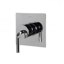 Lacava 15PBP.C.S1-A-CR - Cigno trim - Built-in progressive pressure balancing mixer with a lever handle and squared backpla