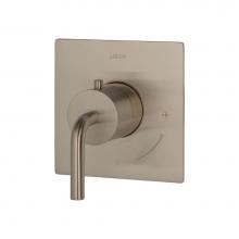 Lacava 15TH0.C.S1-A-CR - TRIM ONLY - Regular Thermostat, flow rate 10 GPM, curved lever handle on round knob, rectangular b