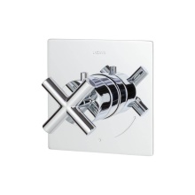 Lacava 15TH0.X.S1-A-TN - Trim Only - Thermostatic Valve GPM 10 (60psi) with Rectangular Back Plate and Cross Handle