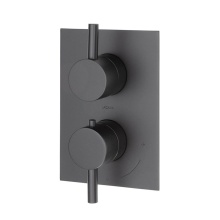Lacava 15TH1.L.S-A-TN - Trim Only - Thermostatic Valve W/1 Way Volume, GPM 9 (60psi) with Rectangular Back Plate and 2 Sta