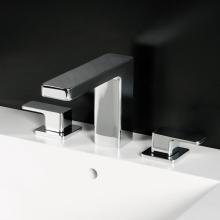 Lacava 1803L-CR - Deck mount three hole facuet with a square neck spout, two handles, and a pop up, drain included w