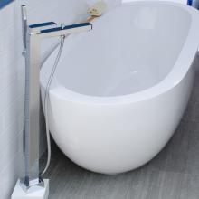 Lacava 1895.1-CR - Floor standing single hole tub filler with one lever handle, two way diverter and hand held shower