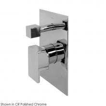 Lacava 18PB2.L.S-A-CR - TRIM ONLY - Built-in pressure balancing mixer with 2-way diverter, lever handle and squared backpl