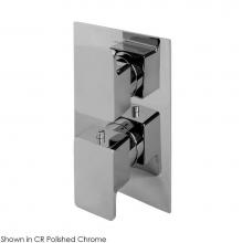 Lacava 18TH1.L.S-A-CR - TRIM ONLY - Thermostatic Valve w/1 way volume, GPM 9 (60PSI) with rectangular back plate and 2 sta