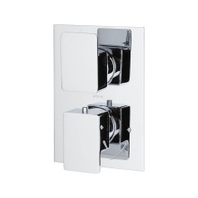 Lacava 18TH2.L.S-A-PS - Trim Only - Thermostatic Valve W/2 Way Diverter + Off, GPM 8.5 (60psi) with Rectangular Back Plate
