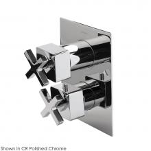 Lacava 18TH3.X.S-A-CR - TRIM ONLY - Thermostatic Valve w/3 way diverter + OFF,  GPM 8 (60PSI) with rectangular back plate
