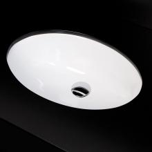 Lacava 33LA-001 - Under-counter porcelain Bathroom Sink with an overflow, 21''W, 13''D, 6'&