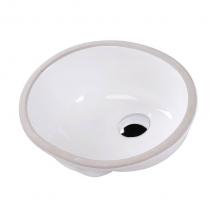 Lacava 33SX-001 - Under-counter porcelain Bathroom Sink with an overflow, 14 1/2''W, 11 1/2''D,