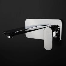 Lacava 4114-B-CR - ROUGH - Wall-mount two-hole faucet with one level handle and backplate.