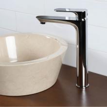 Lacava 4120-CR - Deck-mount single hole faucet with lever handle. Water flow rate: 1.2GPM pressure compensating aer