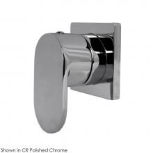 Lacava 41ST.L.S-CL-A-CR - TRIM ONLY - Stop valve GPM 12 (43.5 PSI) with square back plate and round oval handle