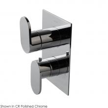 Lacava 41TH3.L.S-A-CR - TRIM ONLY - Thermostatic Valve w/3 way diverter + OFF,  GPM 8 (60PSI) with rectangular back plate