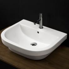 Lacava 4281-01-001 - Drop-in or wall-mounted Bathroom Sink with overflow and with 01 - one faucet hole, 02 - two faucet