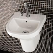 Lacava 4282-01-001 - Wall-mounted or drop-in porcelain Bathroom Sink with overflow and with  01 - one faucet hole