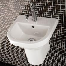 Lacava 4282-02-001 - Wall-mounted or drop-in porcelain Bathroom Sink with overflow and with  01 - one faucet hole