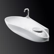 Lacava 4602-00-001 - Wall-mount porcelain Bathroom Sink without faucet hole, no overflow. Unfinished back.38 1/2'&