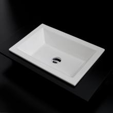 Lacava 4655-001 - Self-rimming porcelain Bathroom Sink without an overflow. Unglazed exterior. W: 23 5/8''