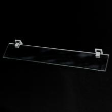 Lacava 4903-CR - Wall-mount  clear glass shelf with chrome plated brass brackets.W: 23 5/8'' D: 4 3/4&apo