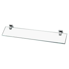 Lacava 4903-TN - Wall Mount Clear Glass Shelf with Chrome Plated Brass Brackets.w: 23 5/8'' D: 4 3/4&apos