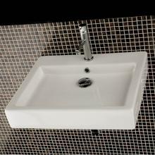 Lacava 5030-03-001 - Wall-mounted or above-counter porcelain Bathroom Sink with overflow