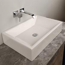 Lacava 5032A-001 - Vessel porcelain Bathroom Sink without an overflow, no faucet holes, 23 5/8 ''W, 15 3/4&