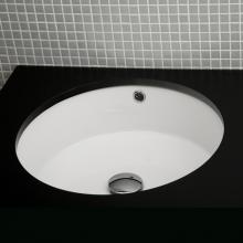 Lacava 5057-001 - Under-counter porcelain Bathroom Sink with an overflow, glazed exterior, 19 3/4''DIAM, 6