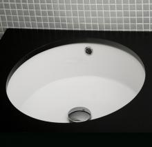 Lacava 5057S-001 - Under-counter porcelain Bathroom Sink with an overflow.16'' DIAM, 6 3/4''H