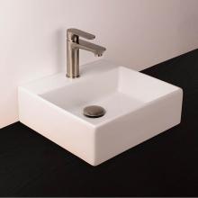 Lacava 5072A-00-001 - Wall-mount or above-counter porcelain Bathroom Sink without an overflow,unfinishedback.