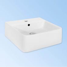 Lacava 5072B-02-001 - Wall-mount or above-counter porcelain sink with an overflow. 02 - two faucet holes, center and rig